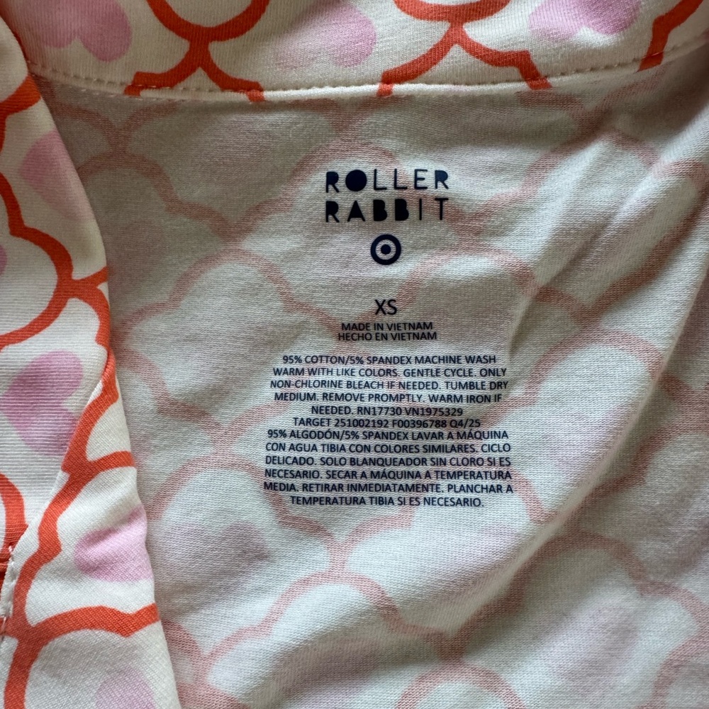 Roller Rabbit X Target Women's Pink Scallop-Print Short Pajama Set - Picture 3 of 4